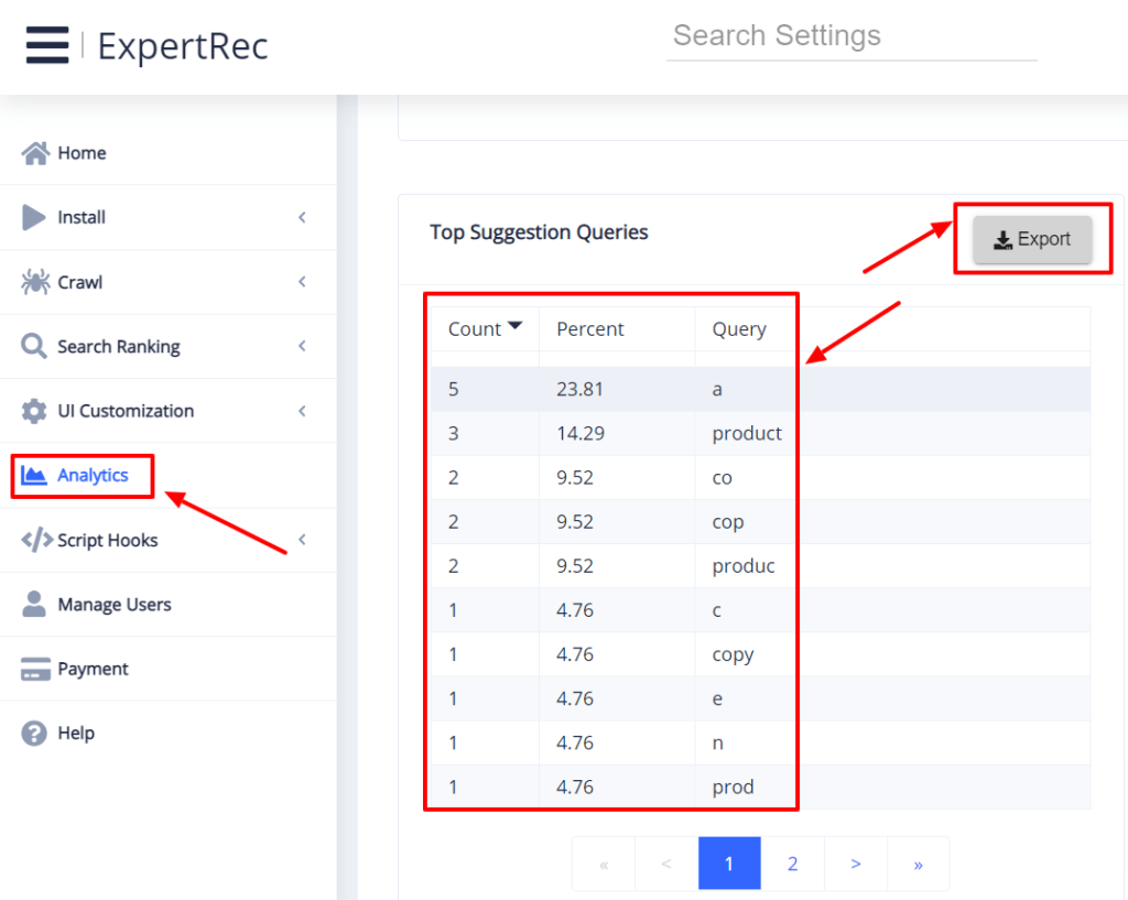 Track visitors queries using Google Analytics