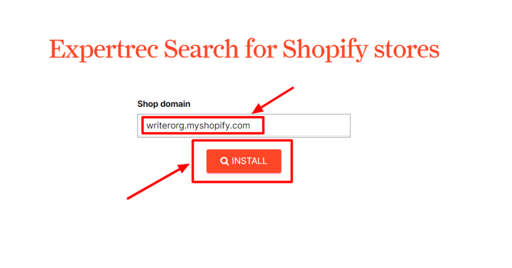 Enter Your Shop URL