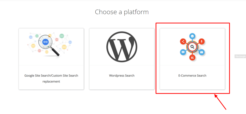 Select a platform to access Wix Filter Search for your website