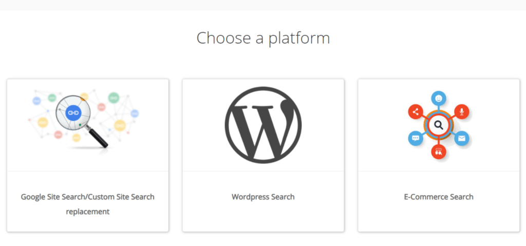 Select a Platfrom to get Expertrec Wix Search Box