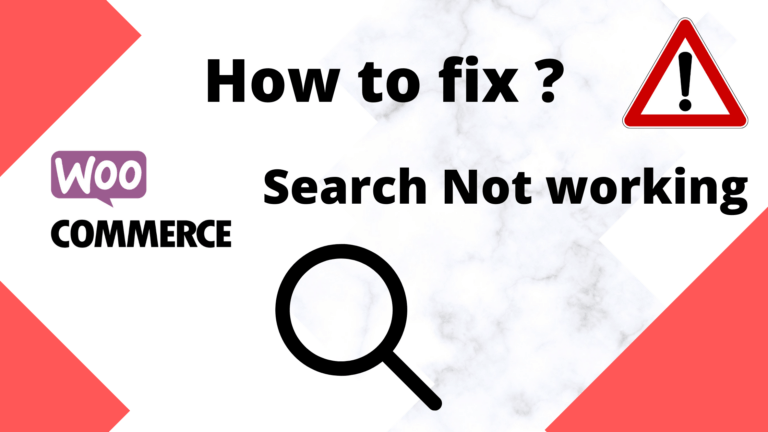 How to fix WooCommerce search not working