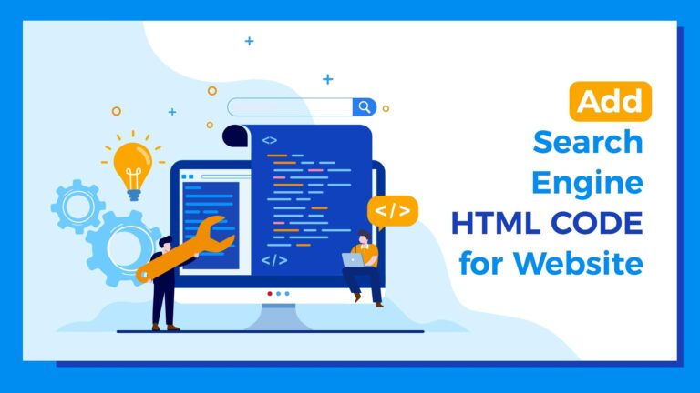 How to add Search Engine HTML Code for a website