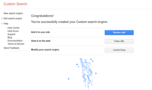 creating custom search engine
