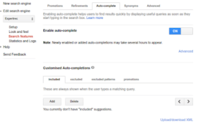 managing settings in control panel