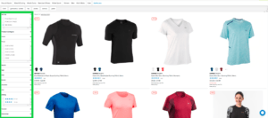 ecommerce website filters