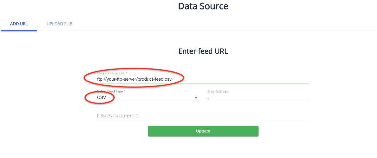 Data source ftp url