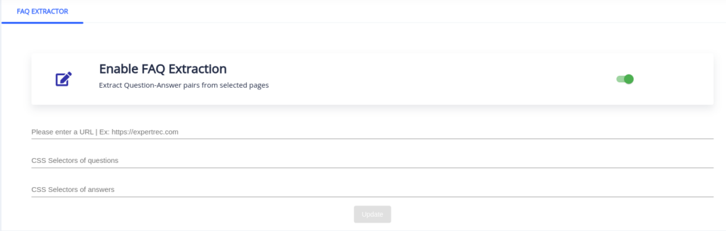 FAQ Extractor - Expertrec custom search engine