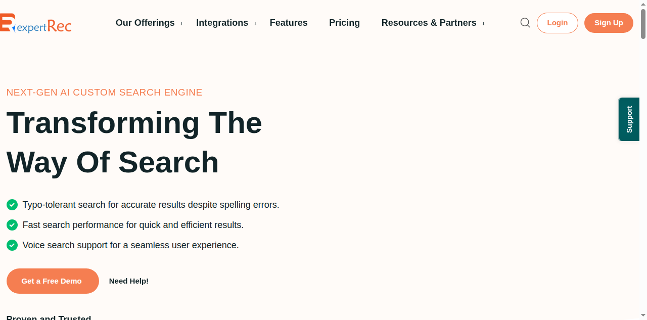ExpertRec content search pricing plans