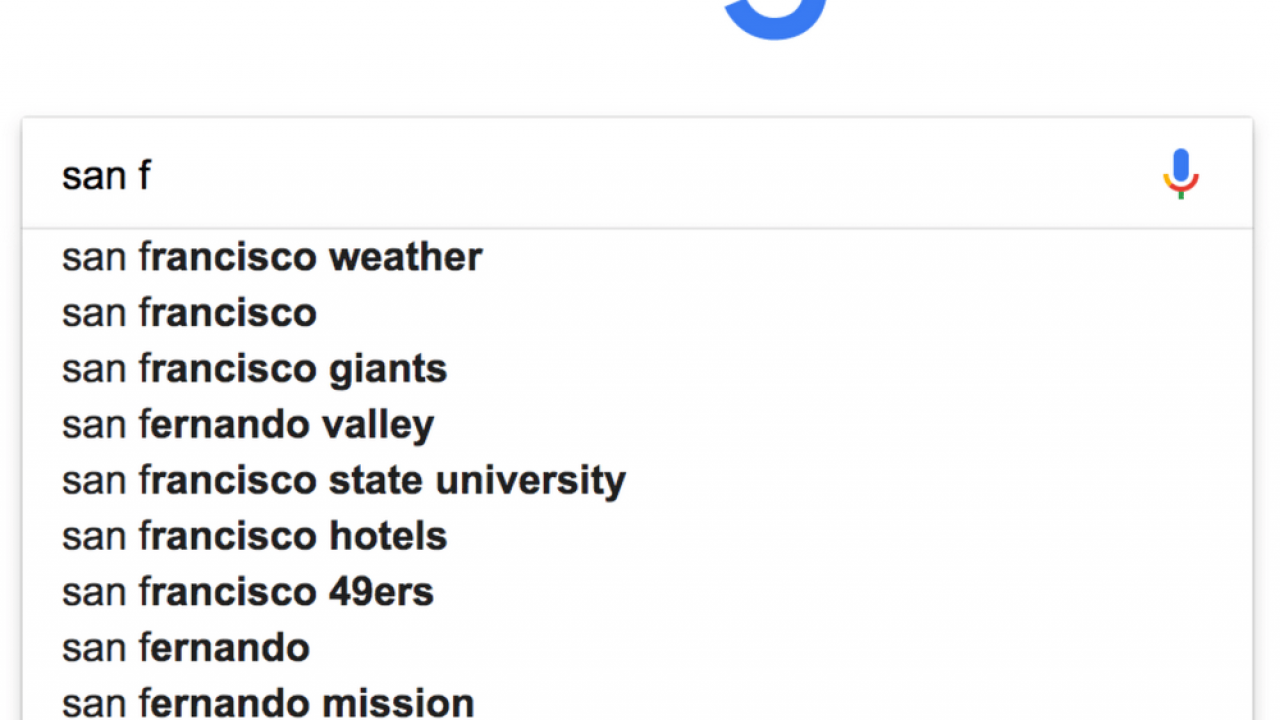 google site search autocomplete