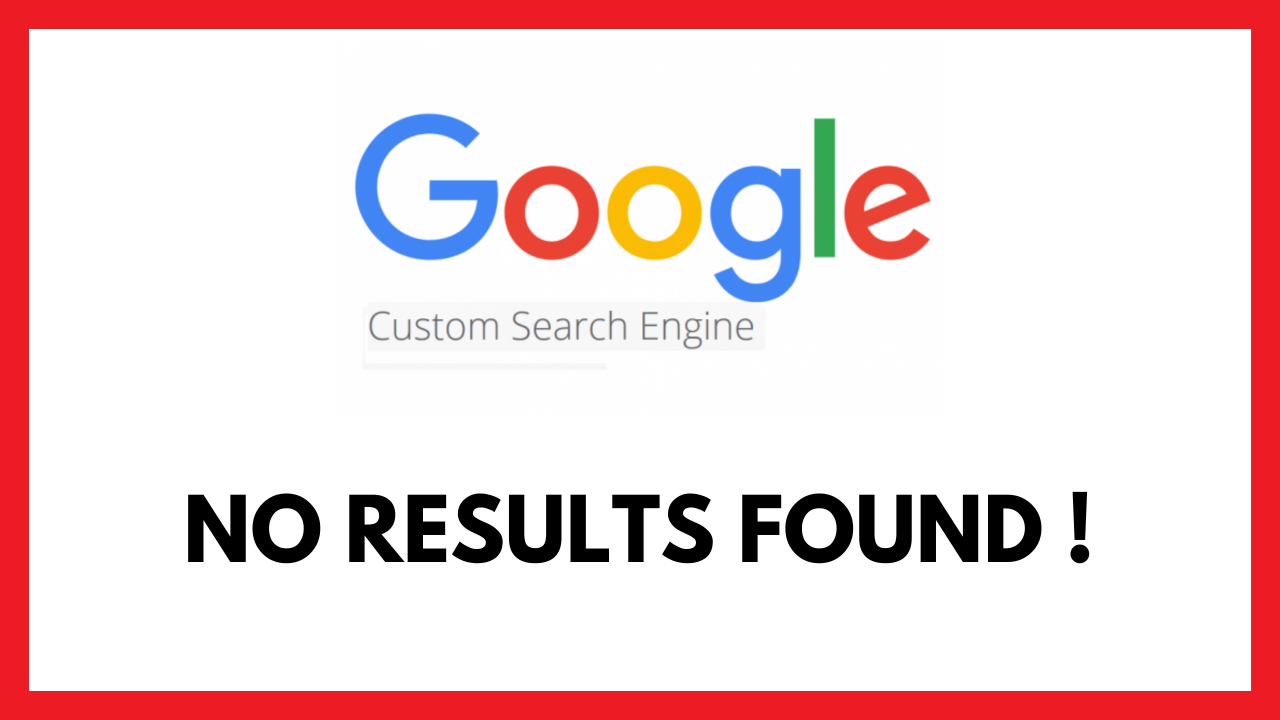 Google Custom Search no results message