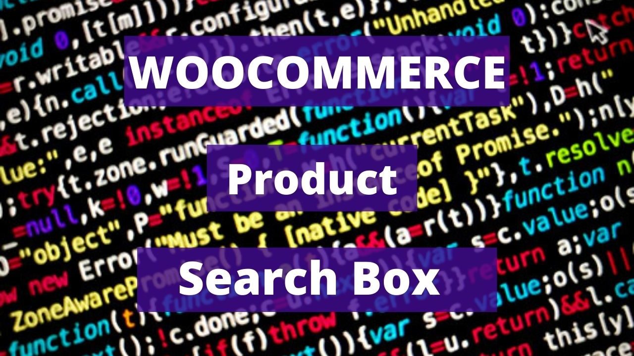 Woocommerce Product Search Box Widget