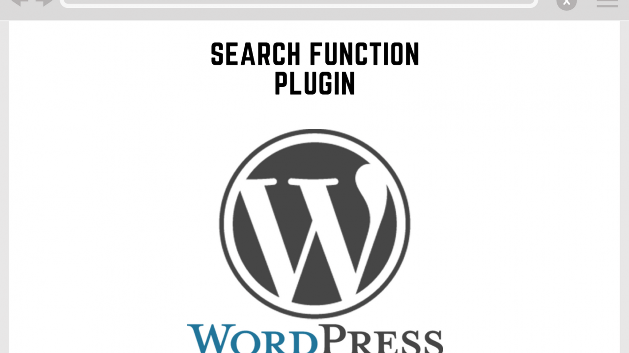 Wordpress Search Function Plugin