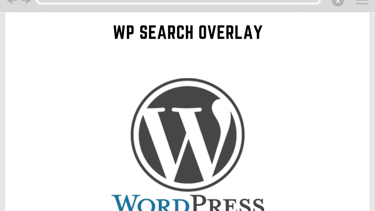 Wordpress Search Overlay