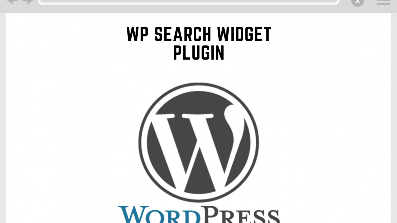 Wordpress Search Widget Plugin