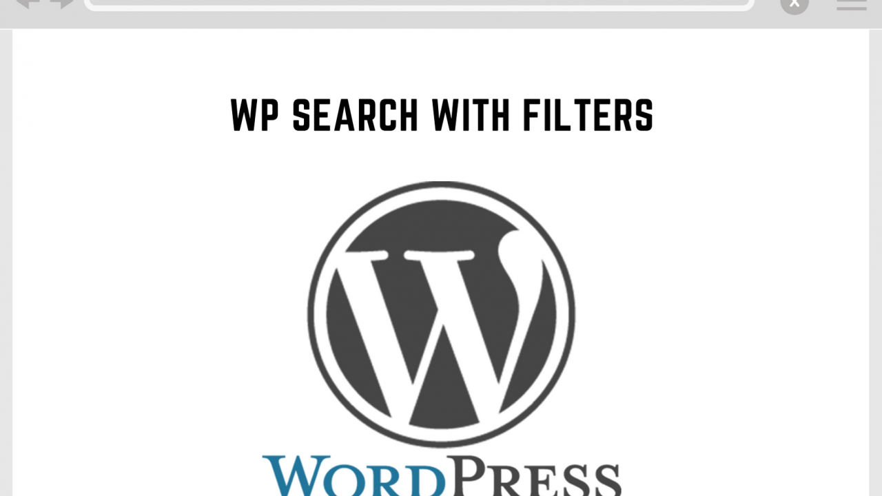 Wordpress Search With Filters