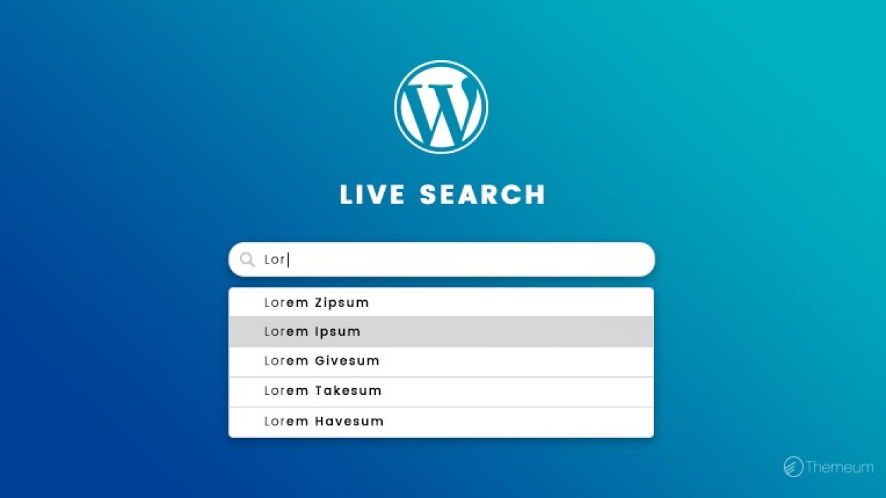 WordPress Live Search Feature