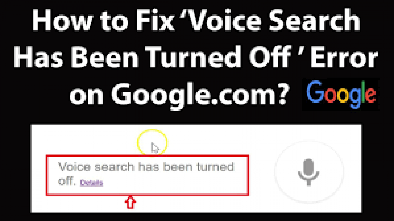 google voice search has been turned off